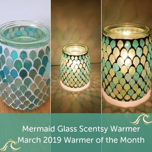 Limited Edition Scentsy Mermaid glass warmer
